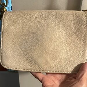 Gorgeous LIBAIRE Soft Leather throughout Convertible Cream Crossbody /Waist Pack